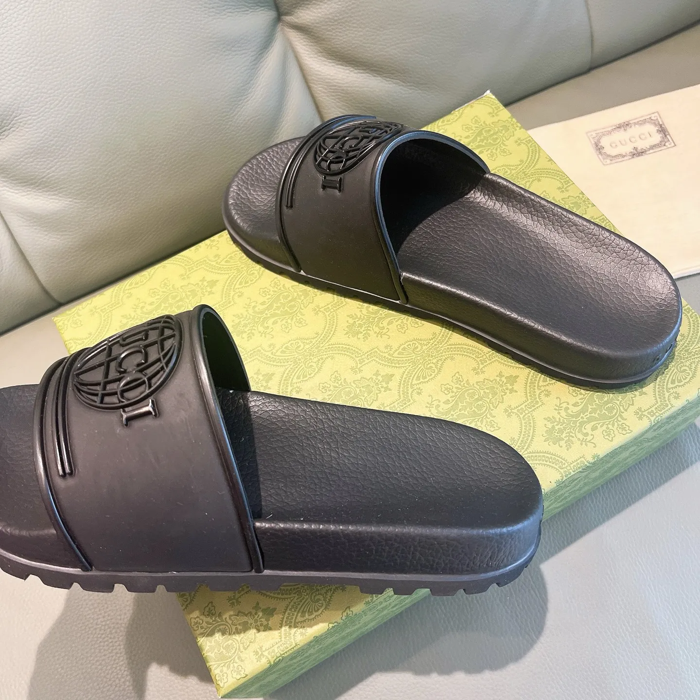 Men's Men's Shoes 130🐮🐮Gucci Gucci Slippers Gucci 2024 latest beach sandals slippers Original molding double G LOGO Original molding consistent Outsole: Men's Men's Shoes u double-layer outsole Size: 35-46